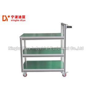 Cheap Multi Layers Heavy Duty Utility Cart , Industrial Aluminium Alloy Turnover Cart for sale