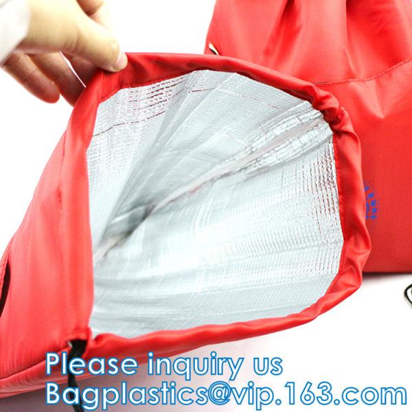 Canvas Cotton Fabric Reusable Package, LUNCH POUCH, Drawstring, Insulated Bento