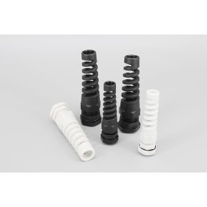 China DEMOELE CE Approved nylon PA material black and grey color IP68 spiral Waterproof PG Cable Glands With Strain Relief on sale