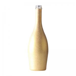 China Clear or Customized 750ml Tactual Champagne Bottle 75cl Empty Painting Glass Bottle on sale