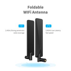 2.4GHz 5.8GHz Dual Band Tilt Rubber Duck WIFI Antenna for 50 Mile Long Range