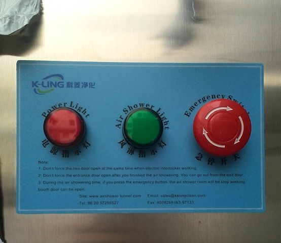 Nozzle lab Stainless Steel Air Shower Tunnel With Double Swing Door