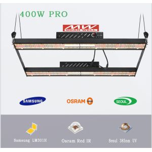 Bavagreen ETL 1040umol/s Lm301h Samsung 730nm 2 single bar 400w grow light uv ir