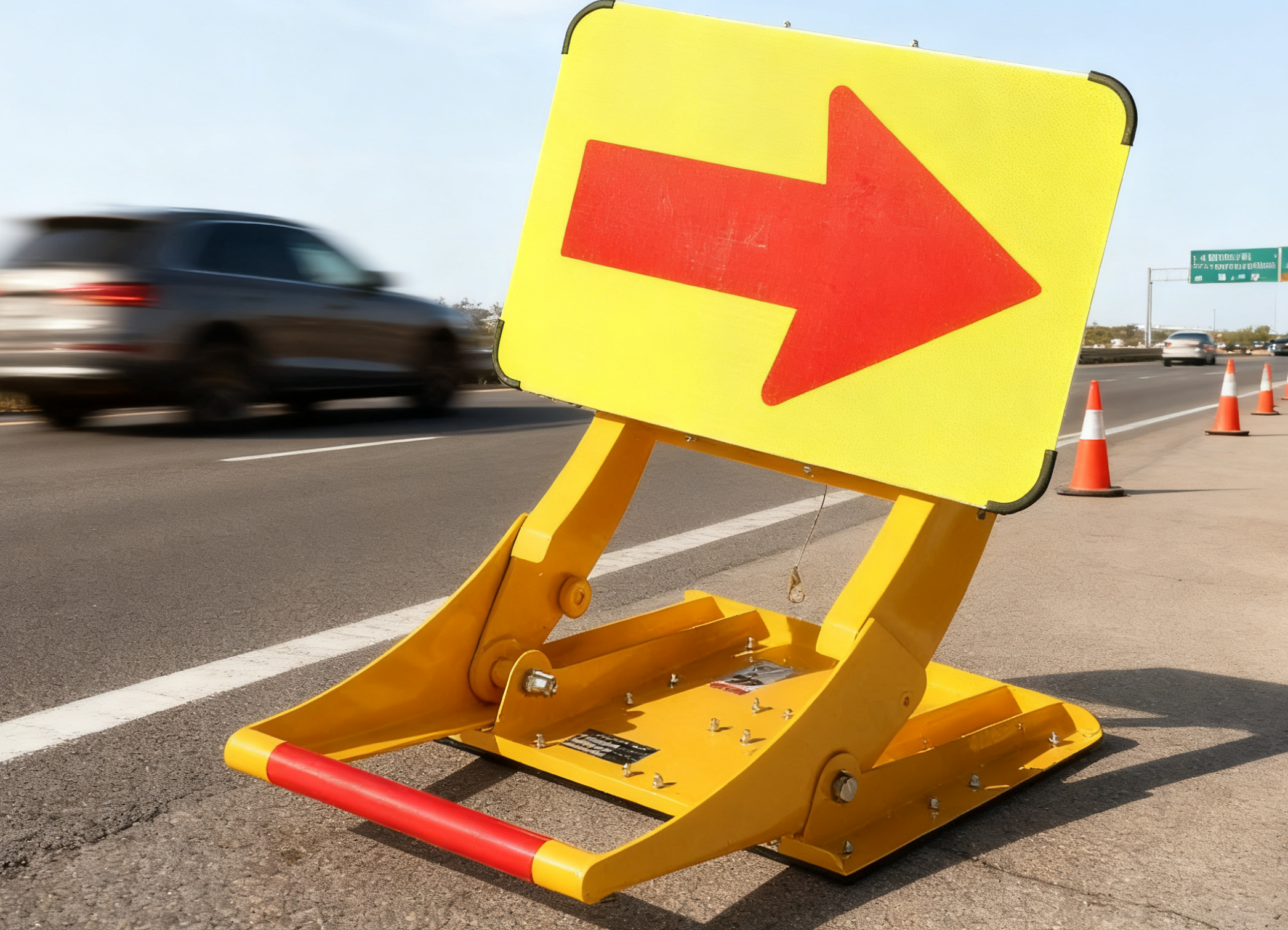 Portable Vehicle Barricades HiTOMARUKUN 13.4kg Durable Lightweight Easy Setup for Traffic Control Security