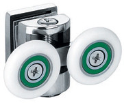 Buy cheap 22-26mm Wheels Hanging Sliding Glass Door Rollers 30kg Stress Capacity from wholesalers