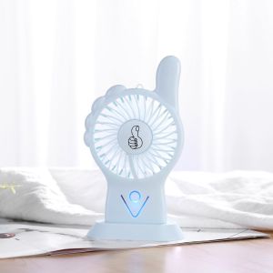 Table Stand Plastic Mini Size Air Cooler USB Rechargeable Handheld Fan