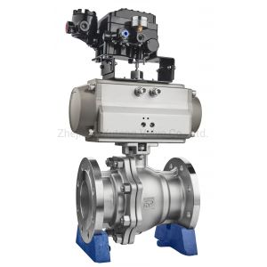 Wcb/CF8/CF8m/CF3m/CF3 Pneumatic Ball Valve with Electric Driving Mode and