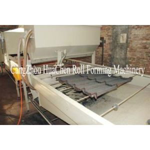 Stone Coated Metal Rood Tile Roll Forming Production Line High Capacity