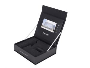 Cheap OEM design LCD display video box custom print LCD video gift box with auto play video function for sale
