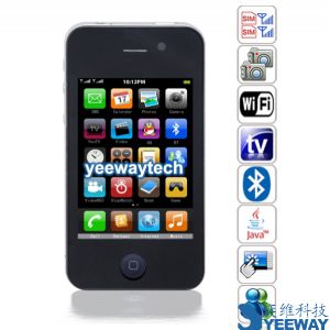 HiPhone S4G Quad Band Dual Cards Dual Cameras WiFi Color TV Bluetooth Java 3.2 -