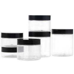 Factory sell Ice Cream Wide Mouthed Jar with aluminum cap, PET Jars With Bamboo