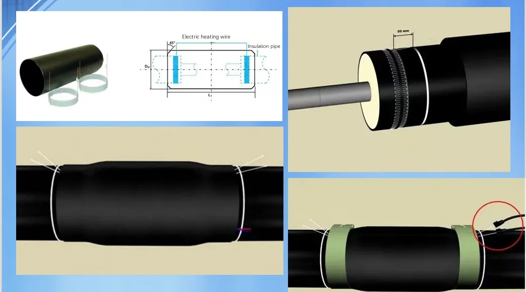 HDPE Seamless Electrofusion Sleeves Welding For Pre Insulated Pipe
