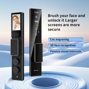 S555 Face ID Recognition Door Lock With Card Key Code Palm Tuya Wifi App For