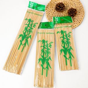 Easy Cleaning Disposable Bamboo Skewers Natural Colour With Customizable