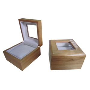 Luxury new leather wood watch box with transparent window