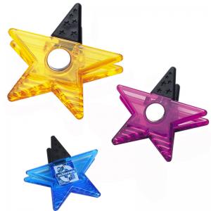 Cheap Colroful Promotional Magnetic Star Clip Gifts Office Supplies Logo Customized for sale