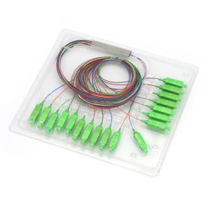 SC/APC 1x16 Steel Tube PLC Splitter 0.9mm 1M G657A1