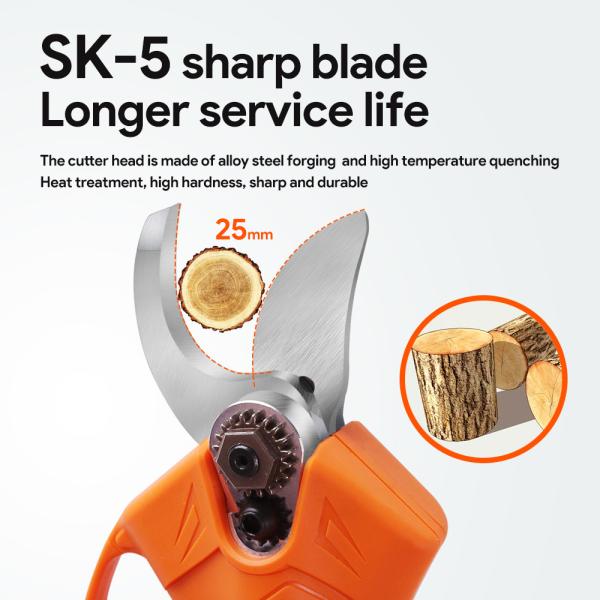 SWANSOFT 25mm Battery powered pruning shear cutting electric pruner
