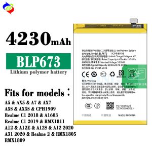 Original BLP673 4230mAh Mobile Battery for Oppo A5 AX5 A7 AX7 A5S AX5S Direct