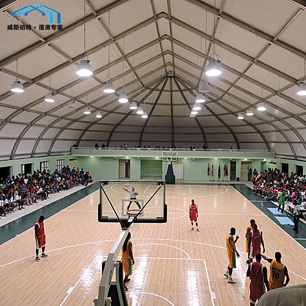 Big Waterproof Curved Marquee Football Court Anti - Rust Fabric