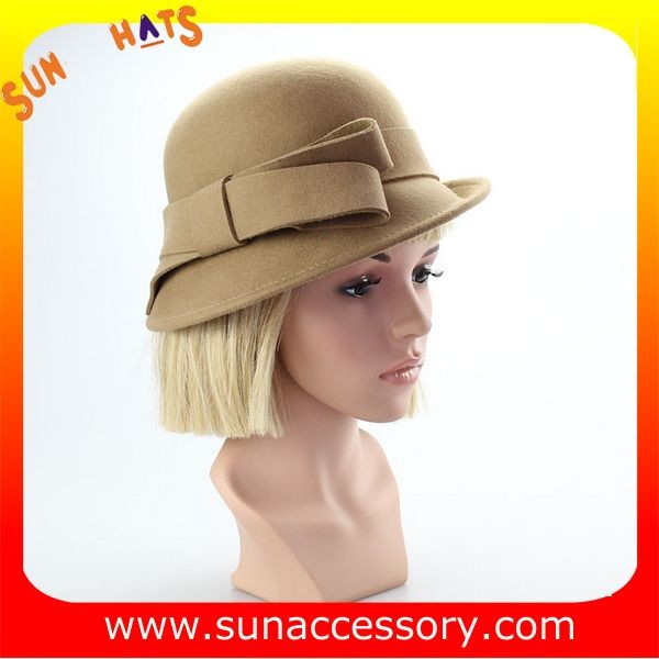 Fashion hot sale unique wool felt ladies hat, Crushable Australia wool hats for ladies
