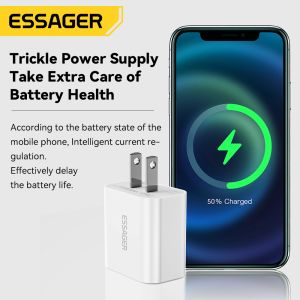 ESSAGER ES-CD30 Original Iphone Charger And Cable PD 20W USB C