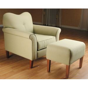 China Heart Shape Back Cushion Leisure Chair Ottoman For Living Room on sale