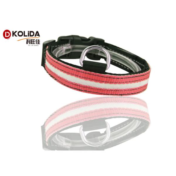 Quality Night Safety Flashing Nylon LED Dog Collar Glow In The Dark Dog Leash wholesale