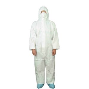 PPE Type5/6 White MP Chemical Protective Anti Dust Disposable Jumpsuit With Hood