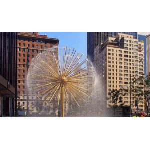 Cheap Round LED Dandelion Fountain with Electric Power Source Adjustable Water Flow and Included Pump for sale