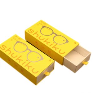 ODM Paper Packing Box For Glasses With Pull Tab Stamping UV Coating , Sun