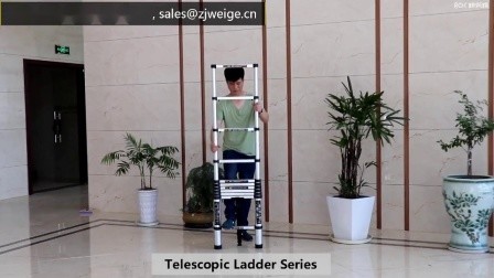 Quality Retractable 14 Step 4.1m Aluminum Telescoping Ladder wholesale