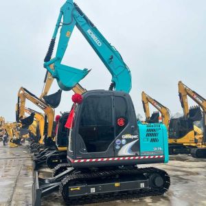 Cheap Mini Excavator Used Kobelco SK75 Crawl Excavator 0.4m3 Bucket Capacity for sale