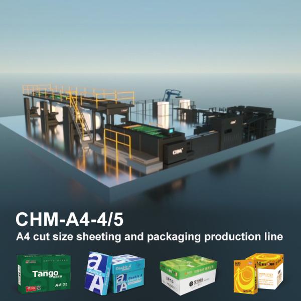 High Output 30 Tons Per Day A4 Sheeter And Packing Machine with Max 280m/min