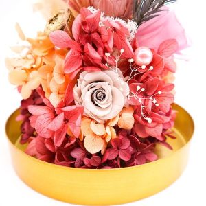 Customized Everlasting Rose In Glass , Valentine'S Day Preserved Roses In Glass