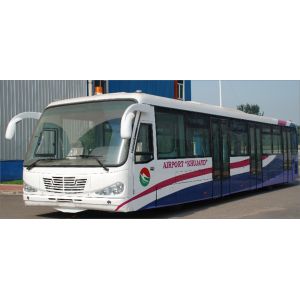 Durable Low Carbon Alloy Steel Body Nice Airport Shuttle Bus With Thermal King AC System
