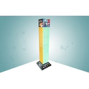 Four Face Show Rotating Cardboard Display Stands With Plastic Hook