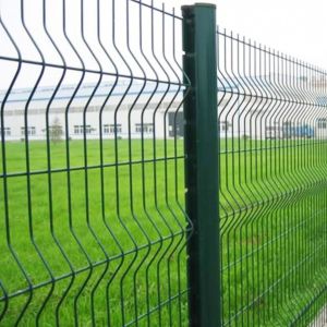Green White Red PVC Coated Welded 3D Wire Mesh Fence 2.4mx3m