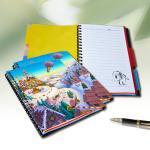 Stationery Diary A4 Size Notebooks 3D Lenticular Cover Of Famous Views