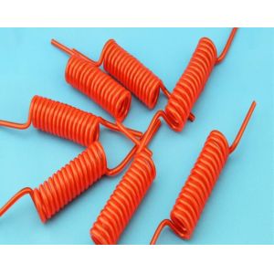 China Flame Retardant 6 Core 22AWG Spiral Power Cable Bright Orange on sale