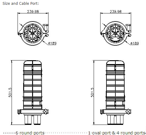 3 In 3 Out Outdoor Dome Type Splice Closure Fiber Optic , Optical Closure