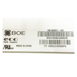 HB125WX1 100 12.5 Inch Slim LED Panel / Full HD LCD Panel EDP 30 PIN 1366x768