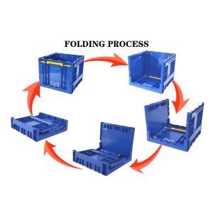 Foldable Crate Logistics Warehousing Storage Collapsible Container Stackable