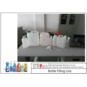 Chemicals Bottle Filling Line / Foaming Detergent Filling Machine Line With