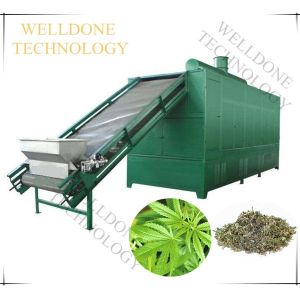 China DWF Series Conveyor Belt Dryer Gas Heating Touch Screen Control 50 - 140 ℃ on sale