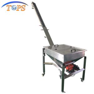 Cheap Vibrational 100L Hopper Feeder Machine , Dustproof Hopper Belt Conveyor for sale