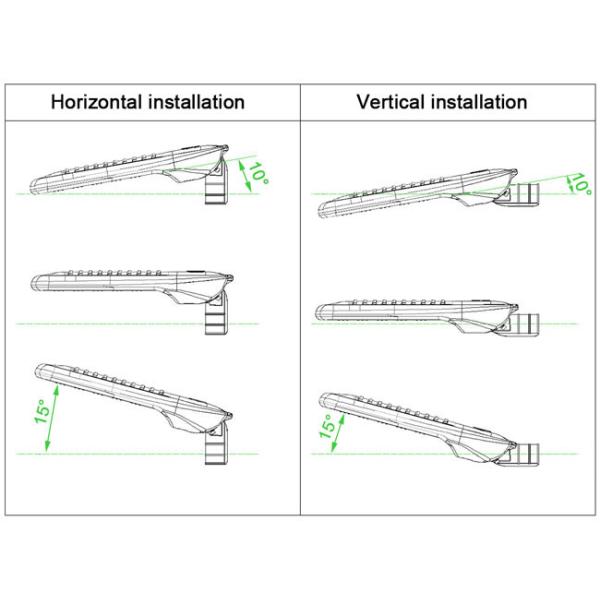 Die Casting Aluminum High Power LED Street Light 250W Double Clip On Closure