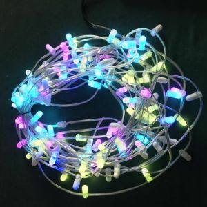 led bulb string outdoor 100m 12v rgb color changing led fairy string lights