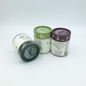 Custom eco friendly kraft paper cardboard cylinder containers tubes box