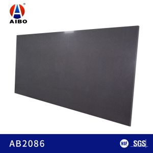 Grey Glossy 3200*1800MM Speckled Kitchen Countertop Glass Quartz